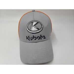 Kubota Parts K-Products Mesh Trucker Adjustable Hat Cap Men Women Gray Orange